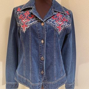 Vintage Gordon James embroidered denim jacket Sz M